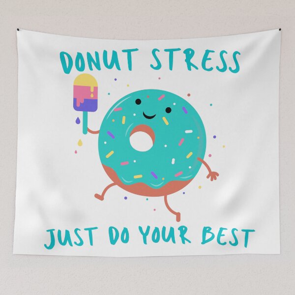 Item preview, Cute Funny Donut Stress Just Do Your Best On Test Day Smiley Donuts T-shirt designed and sold by Marshmello-.
