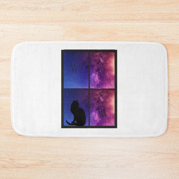 Item preview, Cat looking for shooting stars designed and sold by The Love Quill.