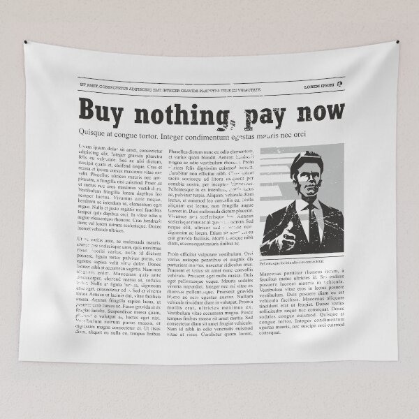 Item preview, Buy nothing pay now / Newspaper / Capitalist designed and sold by etraveler.