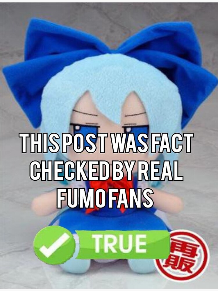 cirno-touhou-fumo-fact-check-poster-for-sale-by-1zaners-redbubble