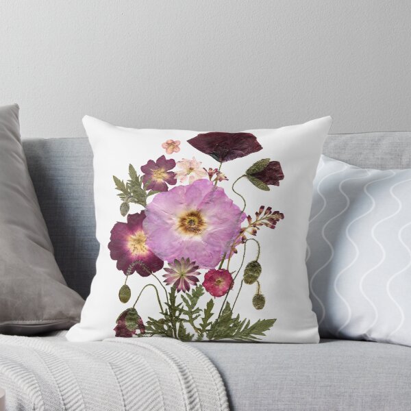Item preview, Pink and Red Roses and Poppies bouquet, Pressed flower art designed and sold by Gifts With Nature.