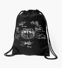 bts signatures Drawstring Bag