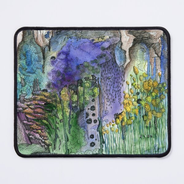 Item preview, Hidden Forest World In A Cave I watercolour and black line pen designed and sold by Gifts With Nature.