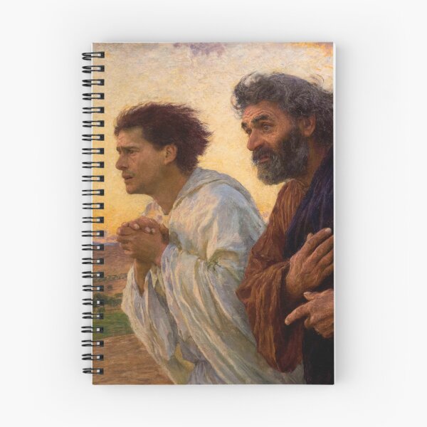 Aperçu de l'œuvre Pierre et Jean courant au tombeau, d'Eugène Burnand créée et vendue par AestheticsXarts.