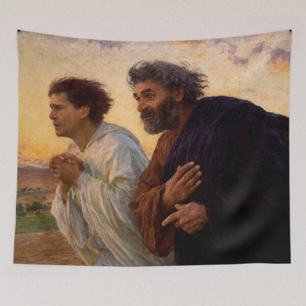 Item preview, Peter and John Running to the Tomb by Eugène Burnand designed and sold by AestheticsXarts.