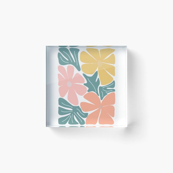 Item preview, Pastel colours Floral print, abstract flower design (colour palette, color palete) designed and sold by Sanaura.