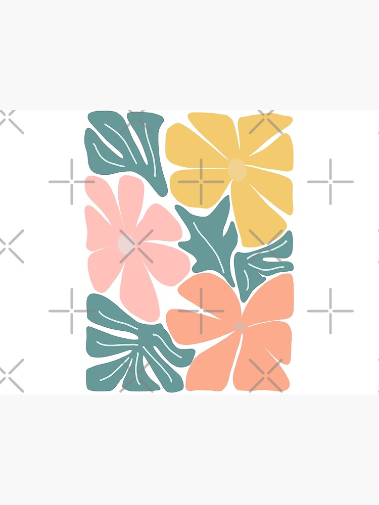 "Pastel colours Floral print, abstract flower design (colour palette