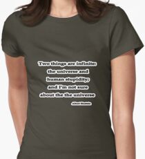Infinite, Albert Einstein Women's Fitted T-Shirt