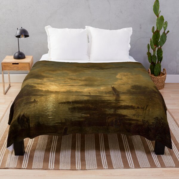 Item preview, Moonlit Night at the Lake by Georg Eduard Otto Saal designed and sold by AestheticsXarts.