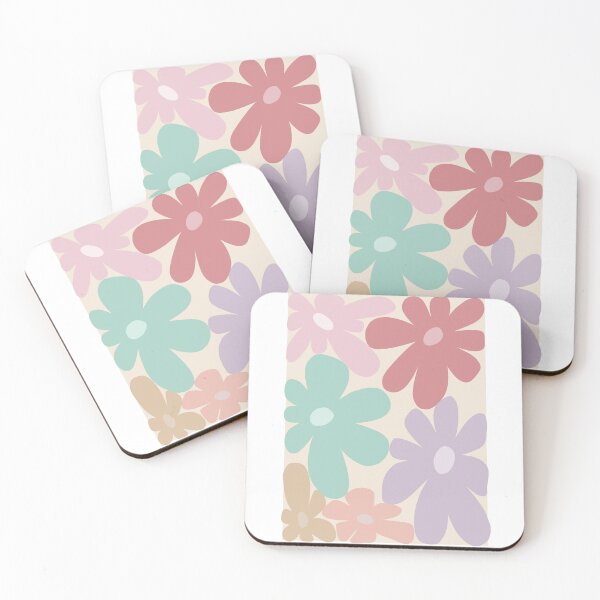 Item preview, Pastel colour Floral print, abstract flower design (colour palette, color palete) designed and sold by Sanaura.