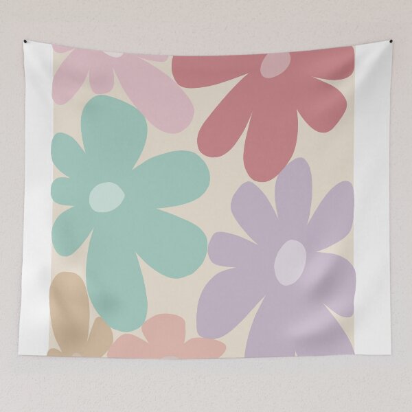 Item preview, Pastel colour Floral print, abstract flower design (colour palette, color palete) designed and sold by Sanaura.
