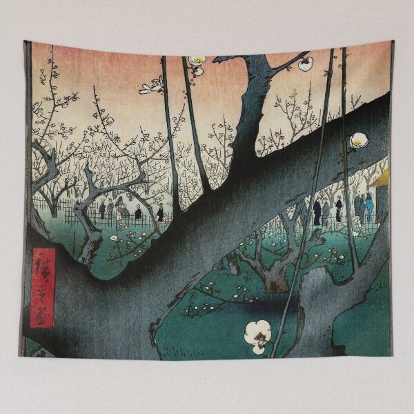 Item preview, The Plum Garden at Kameido Shrine by Hiroshige Utagawa. Japanese Woodblock Print. Reproduction. designed and sold by el-padre.