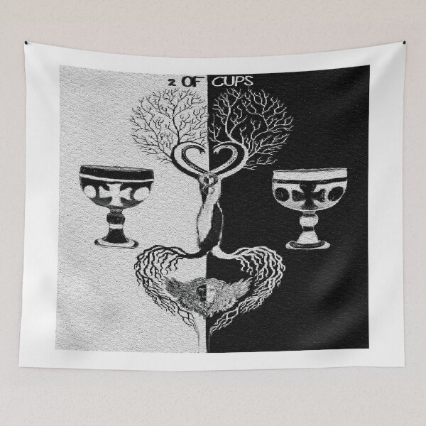 Item preview, 2 of Cups Tarot Card designed and sold by EARTH ANGEL 888.