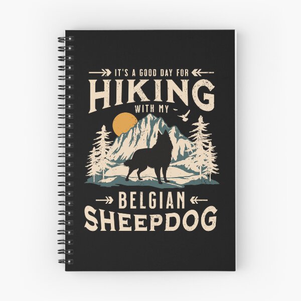Item preview, Hiking with My Belgian Sheepdog | Classic Mountains at Sunset designed and sold by arlutai.