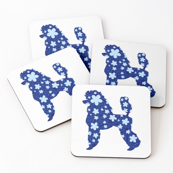 Item preview, Floral Poodle - Blue designed and sold by Majo Art ✦ Digital Artist .