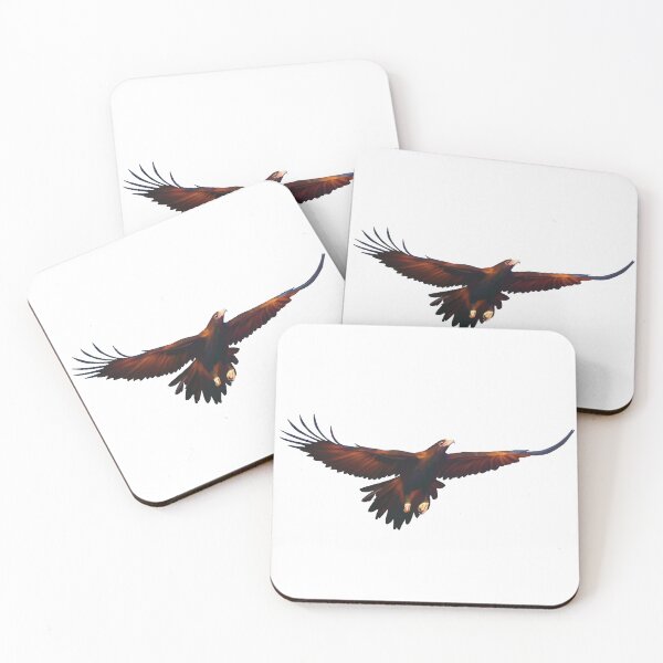 Item preview, Wedge-tailed Eagle with full wingspan, Beautiful Australian raptor illustration. Bird lovers gift designed and sold by PlumpPlumStudio.