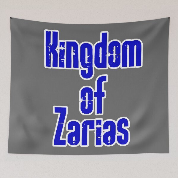 Item preview, Kingdom of Zarias Logo- Blue and White on Gray designed and sold by Greenwood2112.
