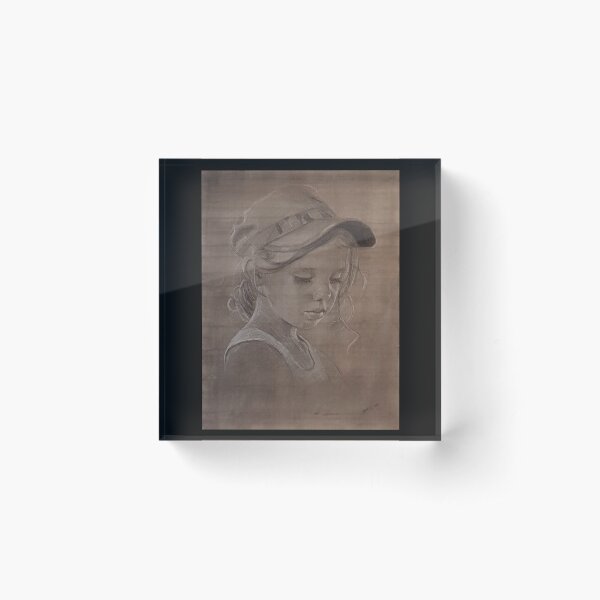 Jess - Drawing by Avril Thomas - Adelaide / South Australia Artist Acrylic Block