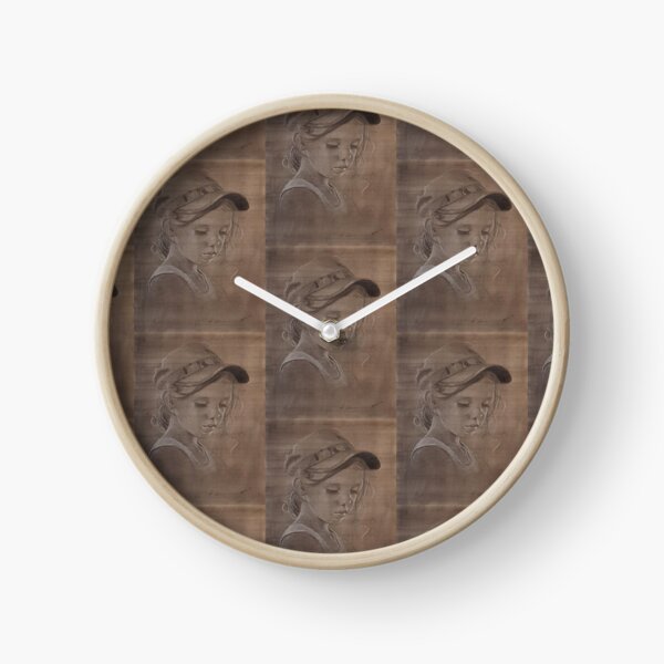 Jess - Drawing by Avril Thomas - Adelaide / South Australia Artist Clock