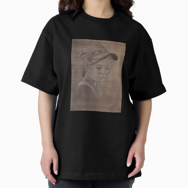 Jess - Drawing by Avril Thomas - Adelaide / South Australia Artist Oversized T-Shirt