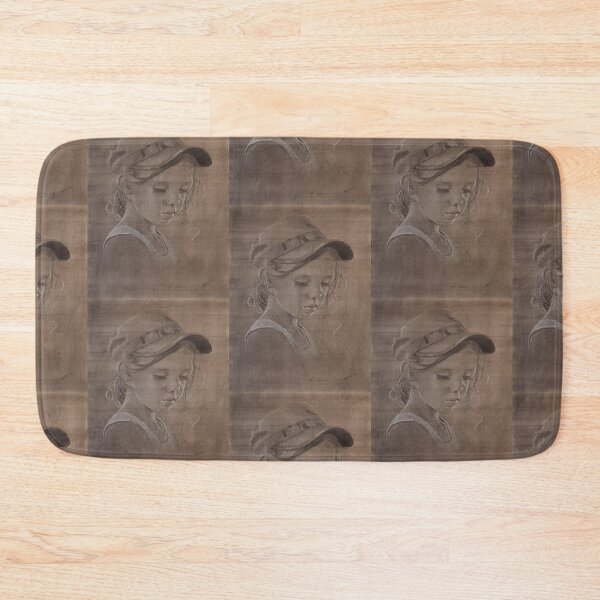 Jess - Drawing by Avril Thomas - Adelaide / South Australia Artist Bath Mat