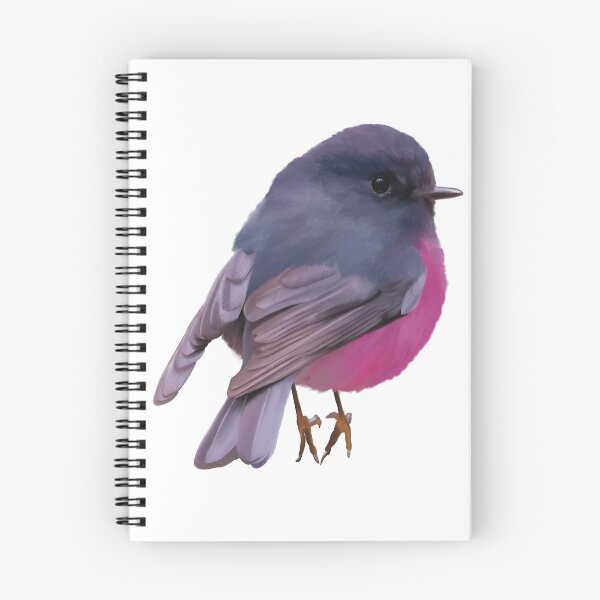 Item preview, Fat, fluffy Pink Robin, absolutely gorgeous little Australian bird.  designed and sold by PlumpPlumStudio.