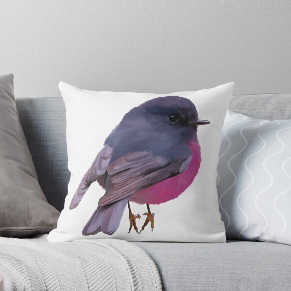 Item preview, Fat, fluffy Pink Robin, absolutely gorgeous little Australian bird.  designed and sold by PlumpPlumStudio.