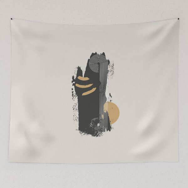 Item preview, Abstract artwork with line art and black brush strokes. designed and sold by gaindaze.