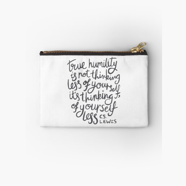Item preview, True Humility - CS Lewis Quote Hand Lettered Grey designed and sold by Kit Cronk.