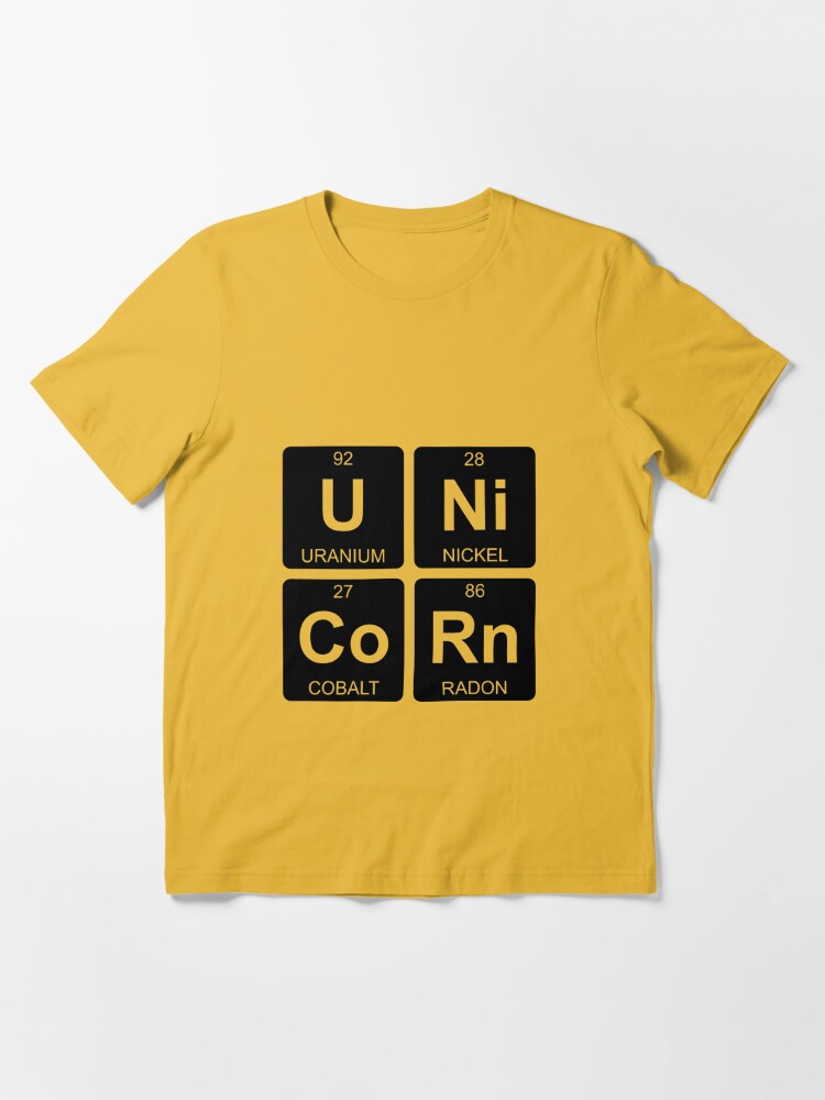 U Ni Co Rn - Unicorn - Periodic Table - Chemistry Essential T