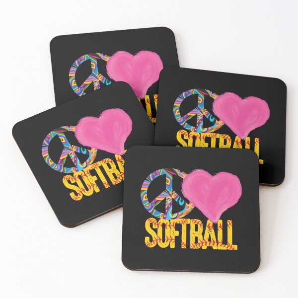 Item preview, Peace Love Softball Fastpitch Heart designed and sold by 99Fastpitch.