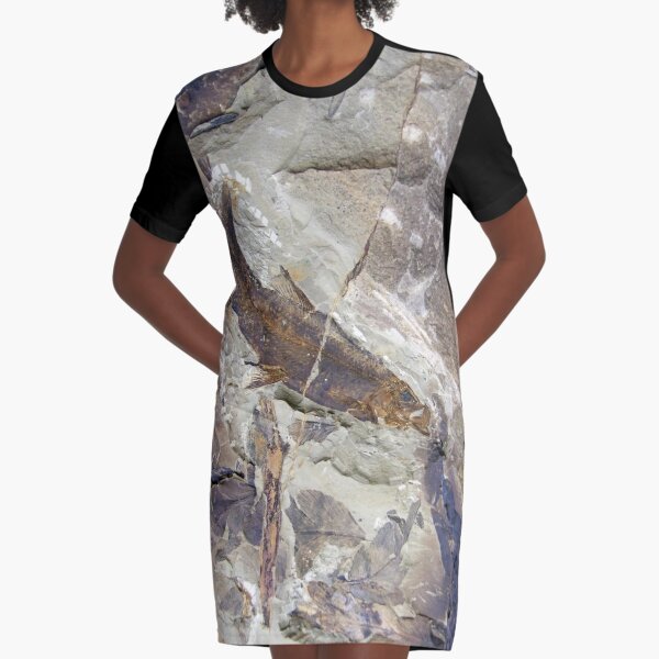 Fish Fossil - Photography by Avril Thomas - Adelaide / South Australia Artist Graphic T-Shirt Dress