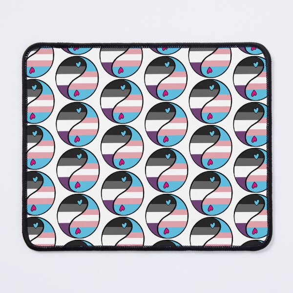 Item preview, Trans Ace / Transgender Asexual Pride Cute Yin Yang LGBTQIA+ designed and sold by PepperThRealMVP.