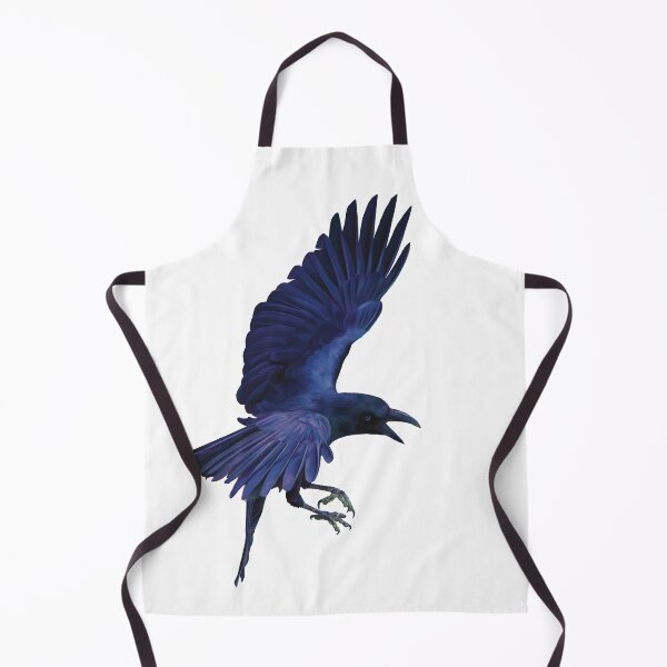 Artikelvorschau, Rabe im Flug. Schöne Schimmer von Blau, Purpur und Schwarz. Ein untertriebener Vogel. Geschenk für Vogelliebhaber entworfen und verkauft von PlumpPlumStudio.