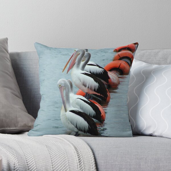 Pelican - Photography by Avril Thomas - Adelaide / South Australia Artist Throw Pillow