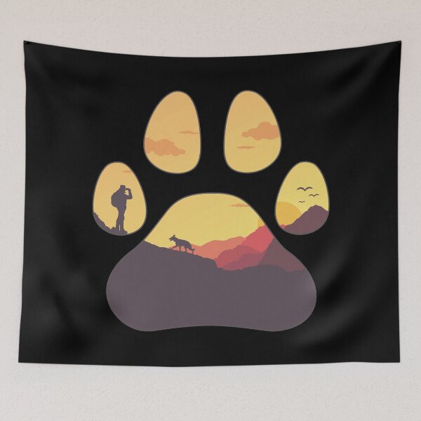Item preview, Hiking With A Dog – Double Exposure Dog Paw designed and sold by ttttee.
