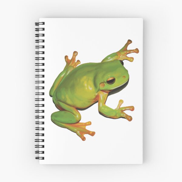 Item preview, Gorgeous Green Tree Frog. Australian green frog. Cute frog illustration, realistically drawn designed and sold by PlumpPlumStudio.