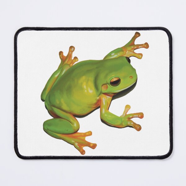 Item preview, Gorgeous Green Tree Frog. Australian green frog. Cute frog illustration, realistically drawn designed and sold by PlumpPlumStudio.