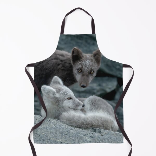 Item preview, Beautiful Arctic Foxes playing on the rocks in Autumn, Wild and Beautiful, Mesmerizing Eyes designed and sold by Orianah.