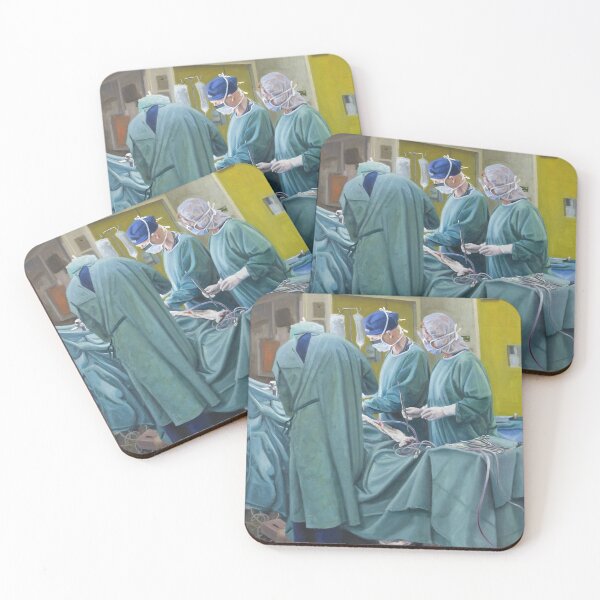 Veiled Vocation - Oil on canvas by Avril Thomas - Adelaide / South Australia Artist Coasters (Set of 4)