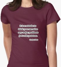 Solve problems Douglas Adams Women's Fitted T-Shirt