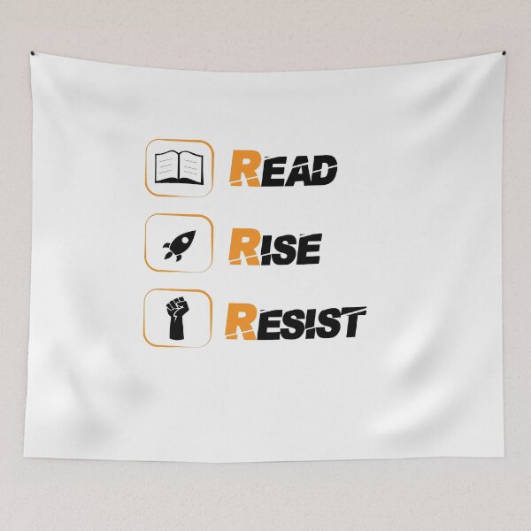 Item preview, Read Rise Resist  -  funny readers writers sayings designed and sold by Raiko-art.