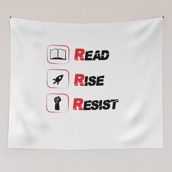 Item preview, Read Rise Resist  -  funny readers writers sayings designed and sold by Raiko-art.