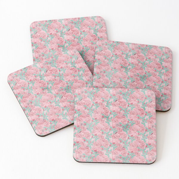 Item preview, Red Rose Cottage Core Floral Repeat Pattern designed and sold by rhombusOnion.