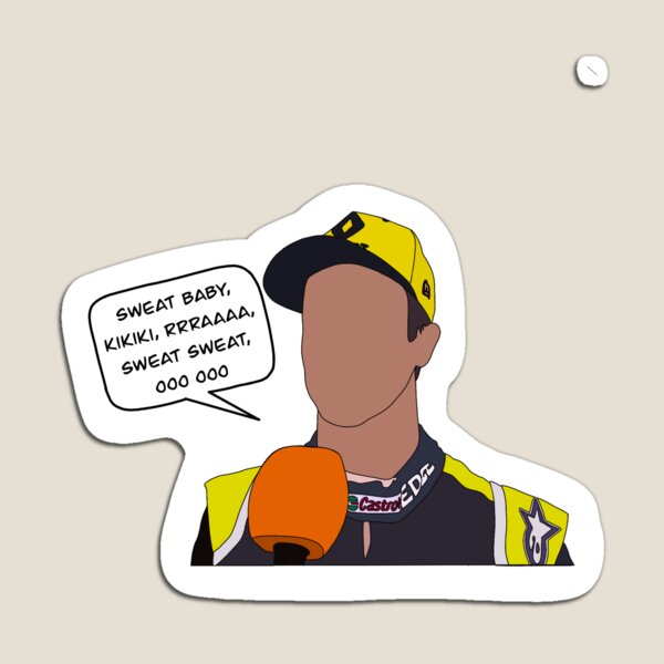 Vista previa del artículo con la obra «Cita de sudor de sudor de Daniel Ricciardo», diseñado y vendido por Sferland95.
