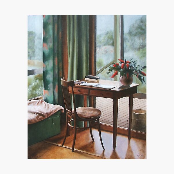 The Guest Book at the Gramps - Oil painting  by Avril Thomas - Adelaide / South Australia Artist Photographic Print