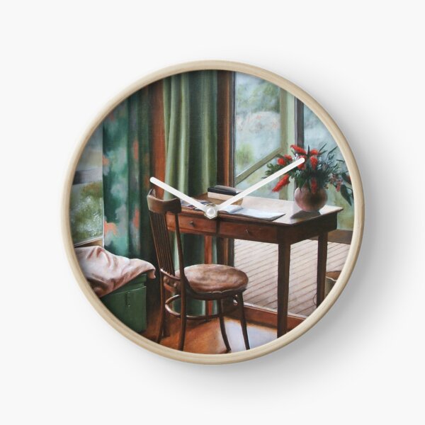 The Guest Book at the Gramps - Oil painting by Avril Thomas - Adelaide / South Australia Artist Clock