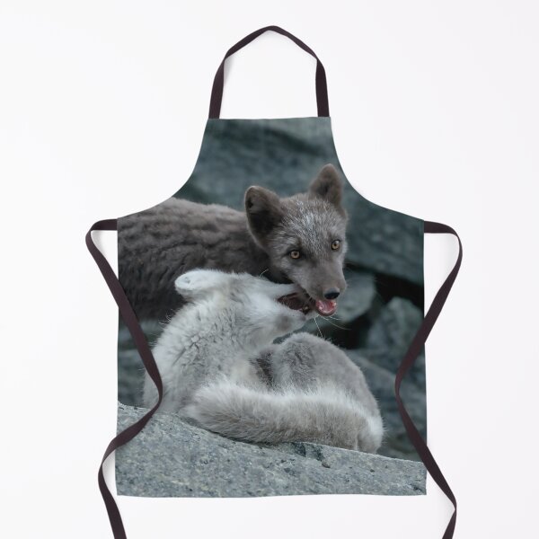 Item preview, Beautiful Arctic Foxes playing on the rocks in Autumn, Wild and Beautiful, Mesmerizing Eyes designed and sold by Orianah.