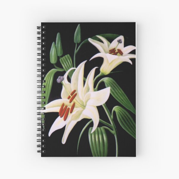 Lillies 99 - Oil painting by Avril Thomas - Adelaide / South Australia Artist Spiral Notebook