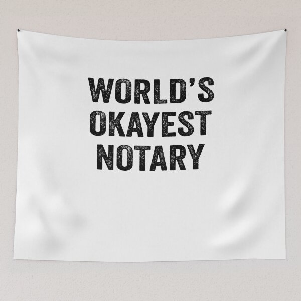 Item preview, World's okayest notary Shirt, Funny notary Dad Husband Womens Boyfriend Birthday Christmas Gift idea designed and sold by xlnv.
